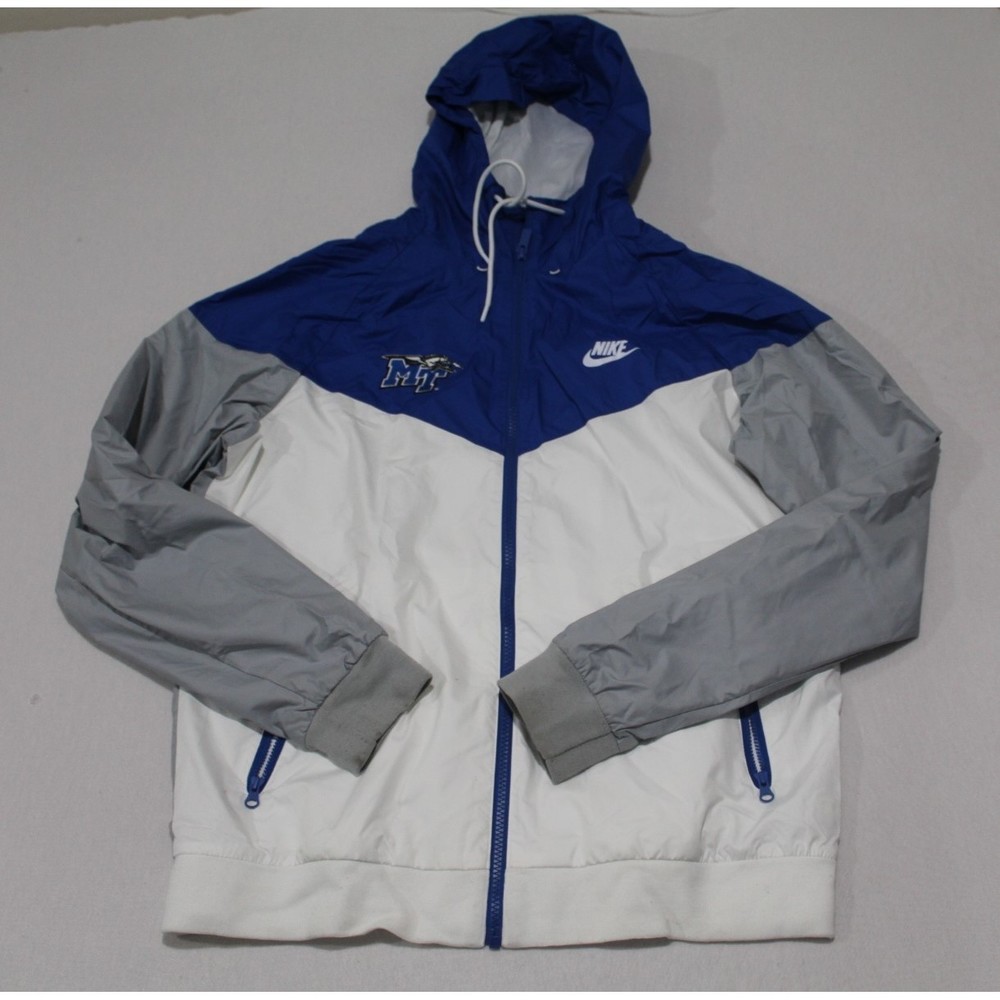 Nike Blue White Gray Windbreaker Jacket
